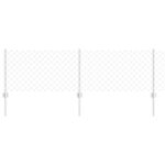 vidaXL Oplotenie z reťazí  s 10 U stĺpikmi strieborné 0.6x10 m oceľ – Obrázok 2