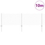 vidaXL Oplotenie z reťazí  s 10 U stĺpikmi strieborné 0.6x10 m oceľ – Obrázok 3