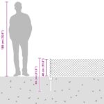 vidaXL Reťazová ohrada  s 22 U stĺpikmi Strieborná 0.4x25 m Oceľ – Obrázok 12