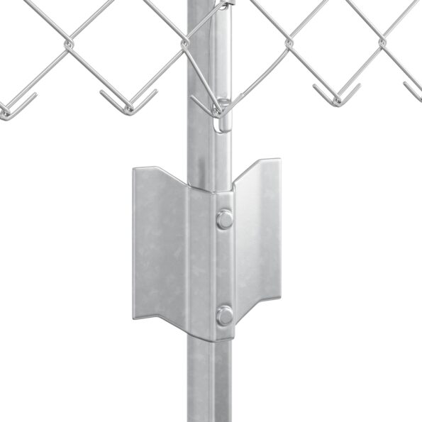 3336301_6.jpg vidaXL Reťazová ohrada  s 22 U stĺpikmi Strieborná 0.4x25 m Oceľ – Obrázok 6