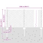 vidaXL Mreža  Chain Link Fence s 22 U stĺpikmi Strieborná 0.6x25 m – Obrázok 10