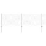 vidaXL Mreža  Chain Link Fence s 22 U stĺpikmi Strieborná 0.6x25 m – Obrázok 2