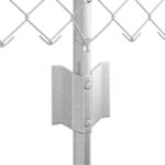 vidaXL Mreža  Chain Link Fence s 22 U stĺpikmi Strieborná 0.6x25 m – Obrázok 6