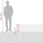 vidaXL Reťazový plot  s 22 U stĺpikmi strieborný 0.4x25 m oceľ – Obrázok 12