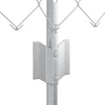 vidaXL Reťazový plot  s 22 U stĺpikmi strieborný 0.4x25 m oceľ – Obrázok 6