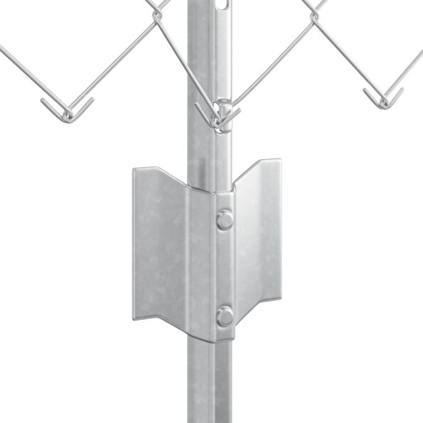 vidaXL Reťazový plot  s 22 U stĺpikmi strieborný 0.4x25 m oceľ – Obrázok 6
