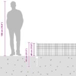 vidaXL Zváraný drôtený plot s 5 U stĺpikmi Strieborný 0,4x10 m Oceľ – Obrázok 12