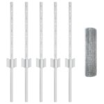 vidaXL Zváraný drôtený plot s 5 U stĺpikmi Strieborný 0,4x10 m Oceľ – Obrázok 4