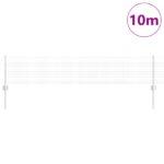 vidaXL Zvarený drôtový plot s 5 U stĺpmi Strieborný 0.4x10 m Oceľ – Obrázok 3