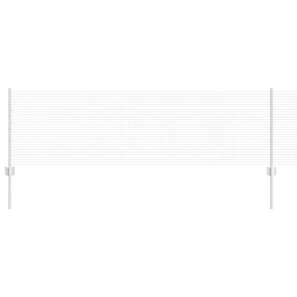 vidaXL Zvárané pletivo  s 5 U stĺpikmi Strieborné 0.6x10 m Oceľ – Obrázok 2