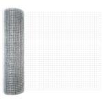 vidaXL Zvárané pletivo  s 5 U stĺpikmi Strieborné 0.6x10 m Oceľ – Obrázok 5