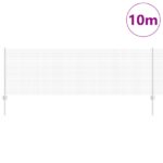 vidaXL Zváraný drôtený plot s 5 U-stĺpmi Strieborný 0.8x10 m Oceľ – Obrázok 3