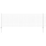 vidaXL Strieborná zváraná drôtená ohrada s 5 U stĺpikmi 0.8x10 m – Obrázok 2