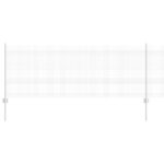 vidaXL Zvarené drôtené oplotenie  s 5 U stĺpikmi Strieborné 0.8x10 m Oceľ – Obrázok 2