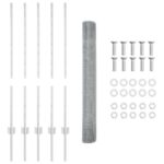 vidaXL Sada drôtu na kuratá Sada 2 Pozinkovaná oceľ 10 x 1 m Trvácne – Obrázok 5