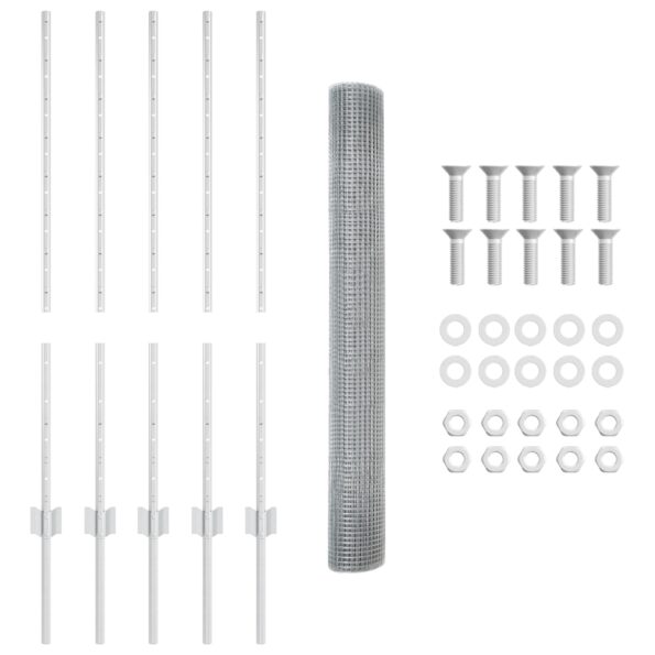 3336328_5.jpg vidaXL Sada drôtu na kuratá Sada 2 Pozinkovaná oceľ 10 x 1 m Trvácne – Obrázok 5