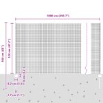 vidaXL Zváraný drôtený plot s 10 U stĺpmi Strieborný 1.2x10 m Oceľ – Obrázok 11