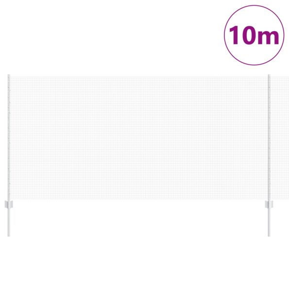 vidaXL Zváraný drôtený plot s 10 U stĺpmi Strieborný 1.2x10 m Oceľ – Obrázok 3