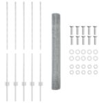 vidaXL Zváraný drôtený plot s 10 U stĺpmi Strieborný 1.2x10 m Oceľ – Obrázok 5