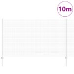 vidaXL Zváraná drôtená ohrada s 10 U stĺpikmi Strieborná 1.4x10 m Oceľ – Obrázok 3