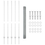 vidaXL Zváraná drôtená ohrada s 10 U stĺpikmi Strieborná 1.4x10 m Oceľ – Obrázok 5