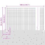 vidaXL Zvarené drôtené oplotenie  s 10 U stĺpikmi Strieborné 1.4x10 m Oceľ – Obrázok 11