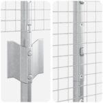 vidaXL Zvarené drôtené oplotenie  s 10 U stĺpikmi Strieborné 1.4x10 m Oceľ – Obrázok 7