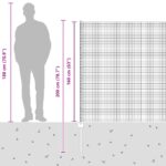 vidaXL Zváraný drôtený plot  s 10 U stĺpikmi Strieborný 1.6x10 m Oceľ – Obrázok 13