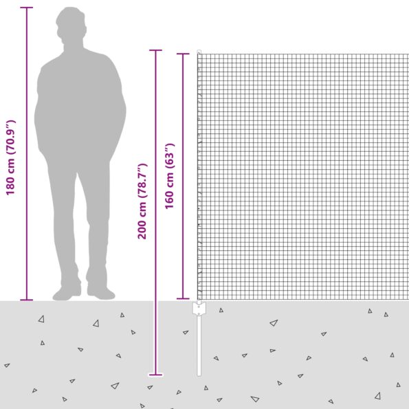vidaXL Zváraný drôtený plot  s 10 U stĺpikmi Strieborný 1.6x10 m Oceľ – Obrázok 13