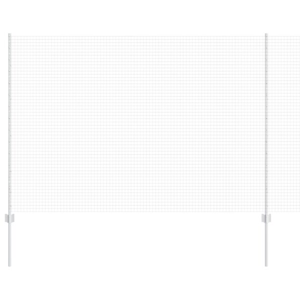 vidaXL Zváraný drôtený plot  s 10 U stĺpikmi Strieborný 1.6x10 m Oceľ – Obrázok 2