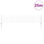 vidaXL Zváraná drôtová ohrada s 11 U stĺpikmi Strieborná 0.4x25 m Oceľ – Obrázok 3