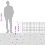 vidaXL Zvarené drôtené oplotenie s 10 U stĺpmi Strieborné 0.6x25 m Oceľ – Obrázok 12
