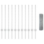 vidaXL Zváraná drôtová klietka s 11 U stĺpikmi Strieborná 0.8x25 m Oceľ – Obrázok 4