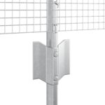 vidaXL Zváraná drôtová klietka s 11 U stĺpikmi Strieborná 0.8x25 m Oceľ – Obrázok 6