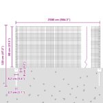 vidaXL Pozinkovaný drôtený plot s 11 U stĺpikmi strieborný 0.8x25 m oceľ – Obrázok 10