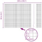 vidaXL Zváraný drôtený plot s 22 U stĺpikmi Strieborný 1x25 m Oceľ – Obrázok 12