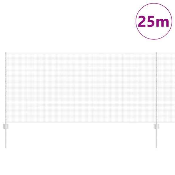 3336361_3.jpg vidaXL Zváraný drôtený plot s 22 U stĺpikmi Strieborný 1x25 m Oceľ – Obrázok 3