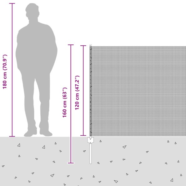 VidaXL zváraná drôtová sieť s 22 stĺpikmi strieborná 1.2x25 m oceľ – Obrázok 13