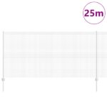 VidaXL zváraná drôtová sieť s 22 stĺpikmi strieborná 1.2x25 m oceľ – Obrázok 3