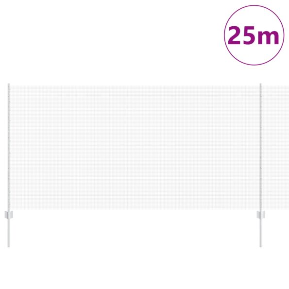 VidaXL zváraná drôtová sieť s 22 stĺpikmi strieborná 1.2x25 m oceľ – Obrázok 3