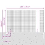 vidaXL Zváraný drôtový plot  s 22 U stĺpikmi Strieborný 1.2x25 m Oceľ – Obrázok 11