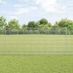 vidaXL Zváraný drôtený plot  s 22 U stĺpikmi Strieborný 1,4x25 m oceľ