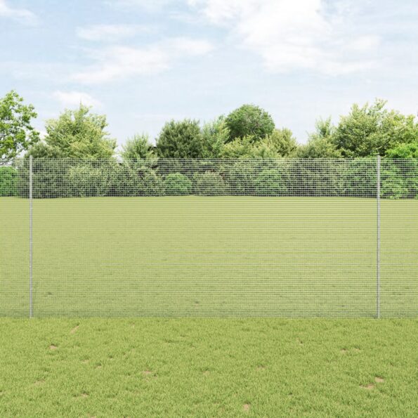 3336369_1.jpg vidaXL Zváraný drôtený plot  s 22 U stĺpikmi Strieborný 1,4x25 m oceľ – Obrázok 1