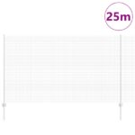 vidaXL Zváraný drôtený plot  s 22 U stĺpikmi Strieborný 1,4x25 m oceľ – Obrázok 3