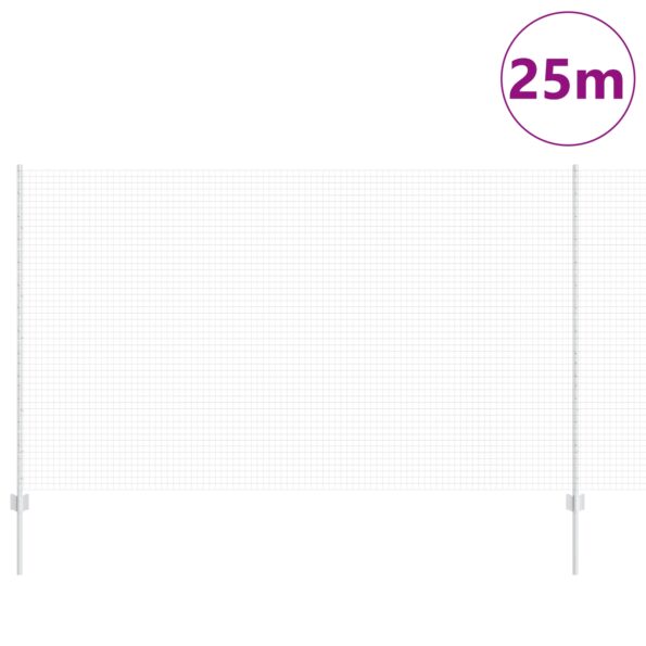 3336371_3.jpg VidaXL zváraný drôtový plot s 22 U stĺpmi strieborný 1,4x25 m oceľ – Obrázok 3