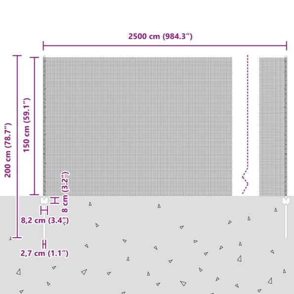 3336372_11.jpg vidaXL Zváraná drôtová ohrada  s 22 U stĺpmi strieborná 1.5x25 m oceľ – Obrázok 11