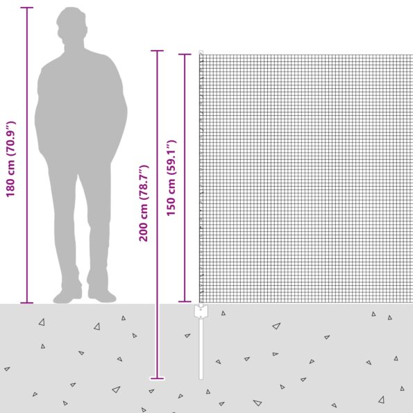 vidaXL zvarový drôtový plot s 22 U stĺpikmi Strieborný 1.5x25 m Oceľ – Obrázok 13