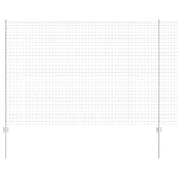 vidaXL zvarový drôtový plot s 22 U stĺpikmi Strieborný 1.5x25 m Oceľ – Obrázok 2