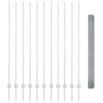 vidaXL Zvárané drôtené oplotenie  s 22 U stĺpmi Strieborné 1.6x25 m Oceľ – Obrázok 4