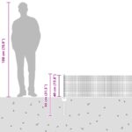 vidaXL Zváraný drôtový plot s 22 U stĺpikmi Strieborný 0.4x50 m Oceľ – Obrázok 10